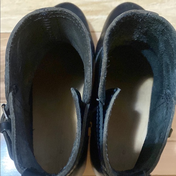 Women's Black Clog Style Ankle Boots - Picture 10 of 17